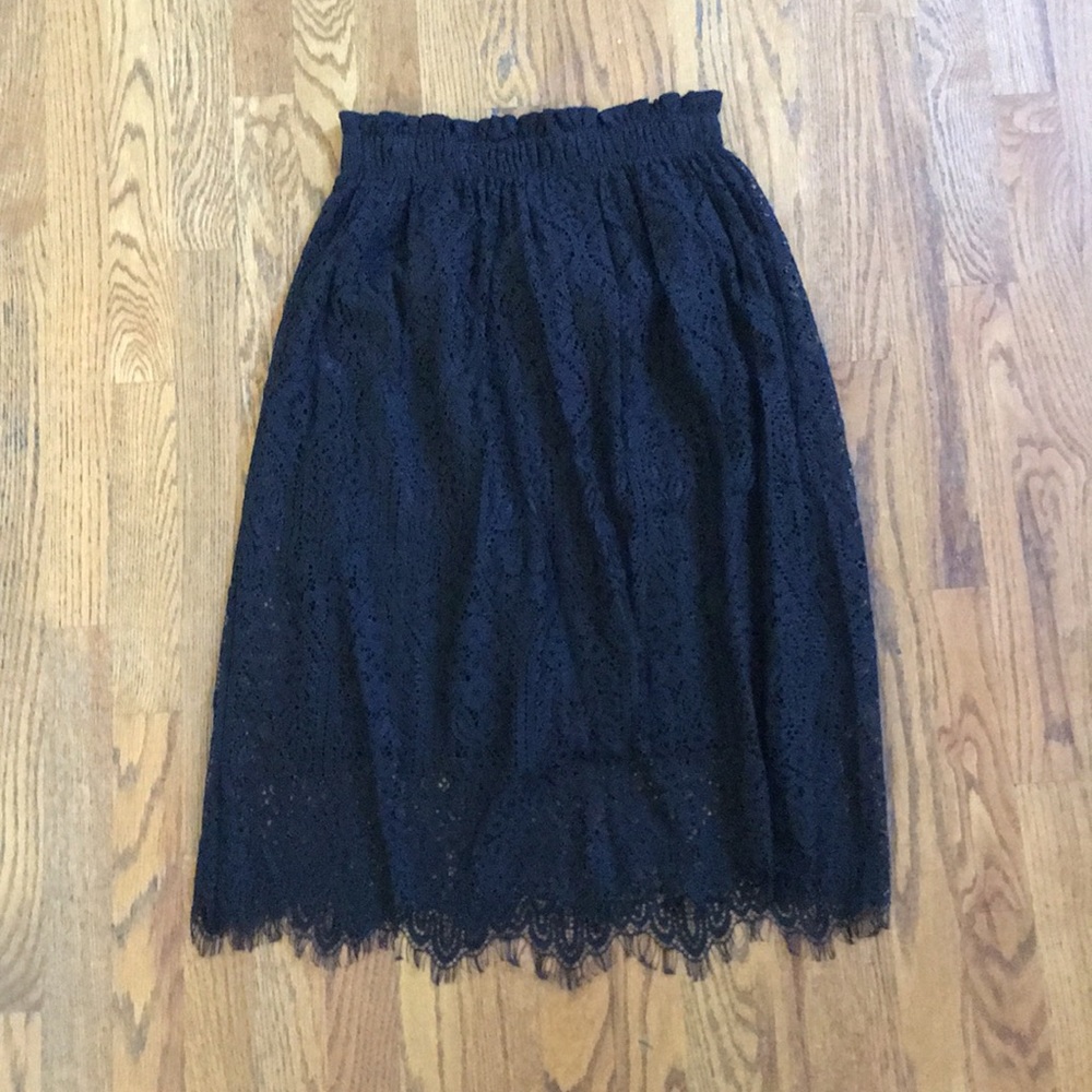 Black lace skirt